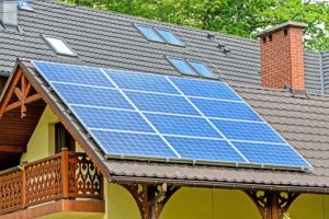 house with solar panel