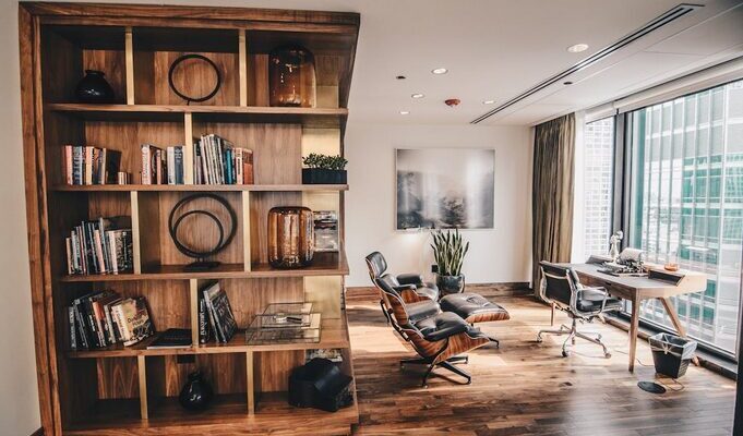 shelf in living room