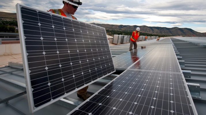 installing solar panel
